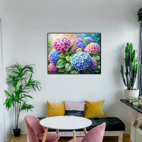 EIBEILI Diamond Art Kits for Adults-Hydrangea Flowers Diamond Painting Kits