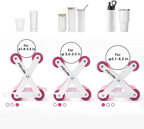 PYD Life Cup Tumbler Cradle Holder for Sublimation Craft Pink