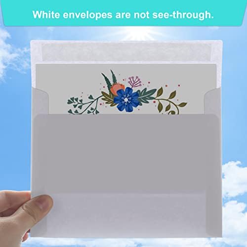 200 Packs 5x7 Envelopes, White A7 5x7 Envelopes for Invitations, Printable, Self Seal for Weddings, Photos, Postcards, Greeting Cards, Mailing