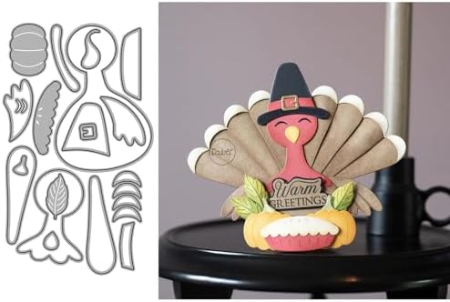 Patchwork Cartoon Peacock Metal Cutting Dies for Card Making