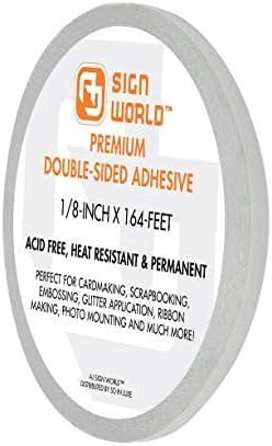 Best 1/8" Ultra-Thin Permanent Double-Sided Tape for Arts, Crafts, Photography, Scrapbooking, Tear-by-Hand, Paper Backing (1/8-inch by 164-feet)