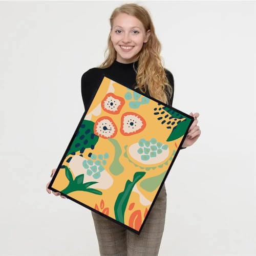 4 Pack Paint by Numbers Kit for Adults Framed Canvas with Wooden Easel