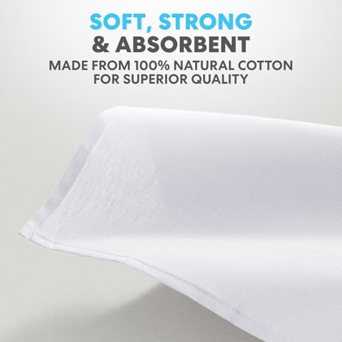 Simpli-Magic Flour Sack Kitchen Towels 24"x24" (12 Pack) – 100% Cotton, Lint-Free, High Absorbent Tea Towels – Perfect for Dish, Baking, Crafting