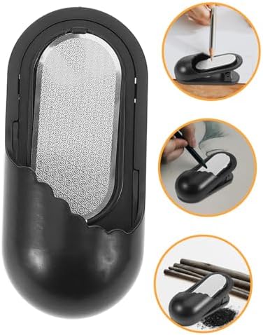 STOBOK Sketch Pencil Sharpener Portable Charcoal Nibs Grinding Tool with Clip Design Compact Drawing Supply for Artists Students and Sketching 3.74 X 1.57 X 1.37 in