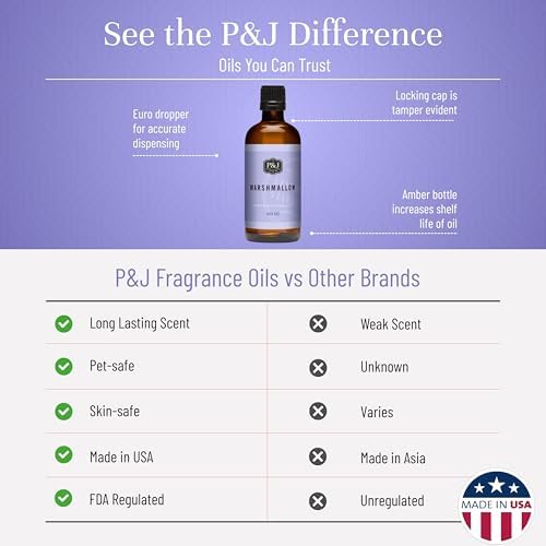 P&J Fragrance Oil - Marshmallow Scented Candle, 100ml