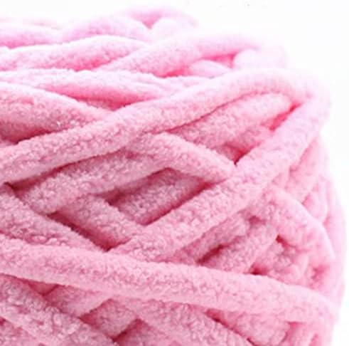 1 Roll 32M Yarn for Crocheting and Knitting Polyester Fluffy Yarn Sewing Accessories for Weave Craft Crochet Dark Red