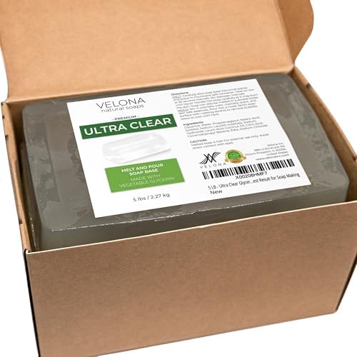 velona 10 lb - Ultra Clear Glycerin Soap Base, Melt & Pour, Transparent