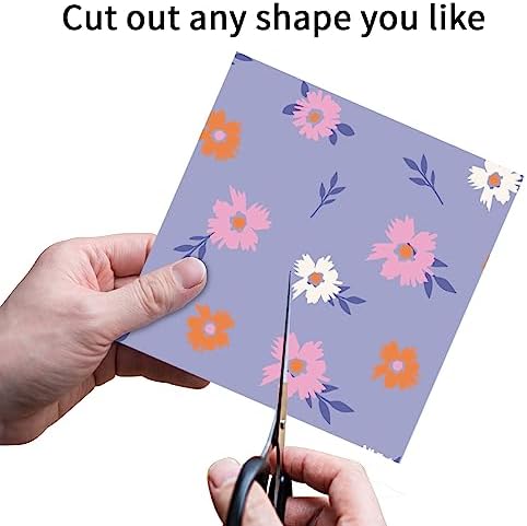 6x6" Cardstock Single Sided Scrapbooking,Craft Decorative Scrap Book Paper | 160gsm,24-Sheet 12Patterns Colored Paper,Junk Journal Supplies,Vivid Origami Papers DIY Craft Gift Wrapping Album.FreshFlower