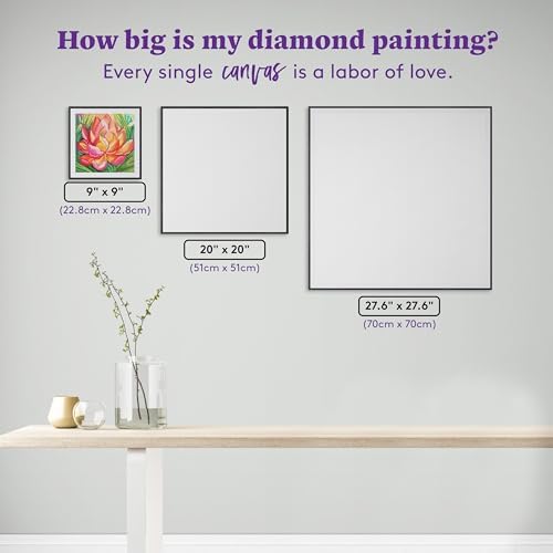 DIAMOND ART CLUB Fire Opal Succulent Diamond Art Kits for Adults