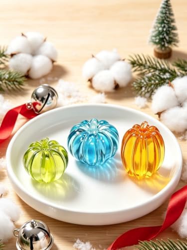 3 Mini Pumpkin Silicone Mold – Silicone Fruit Mold for Chocolate, Fondant, Candle, Resin & Cake Decor, 3D DIY Baking Tool for Parties & Gifts (Pumpkin)