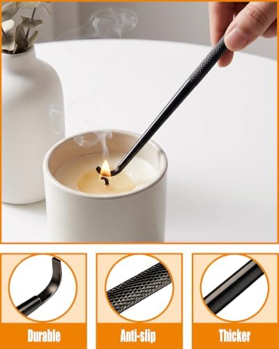 YOUTUOY 4 in 1 Candle Accessory Set, Matte Black