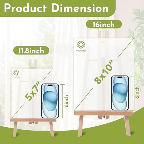 12Pack Wooden Tabletop Easel for Painting and Display, 11.8" Small Portable A-Frame Tripod Stand for 8x10 and 11x14 Canvas, Desk Easel for Photos, Students Kids Beginners