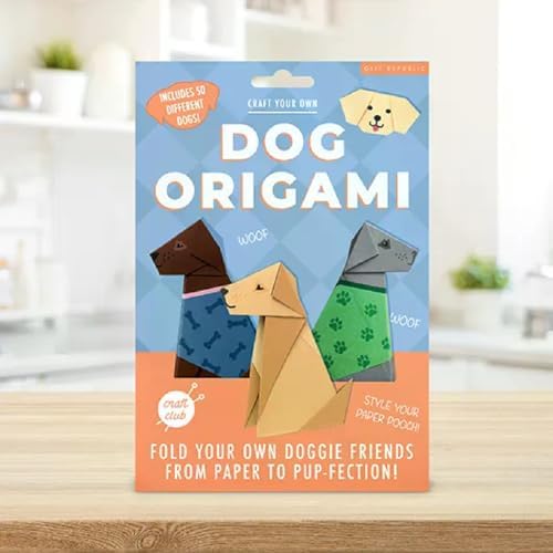 Gift Republic Dogs DIY Origami Kit, Multicolor