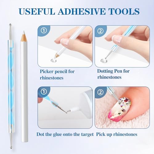 FITTDYHE B7000 Glue Clear with Precision Tip，50Ml B7000 Glue Clear for Rhinestones Glue for Crafts, Multipurpose Jewelry Glue for Fabric DIY Craft Makeup Shoes Jewelry Making Nail Art