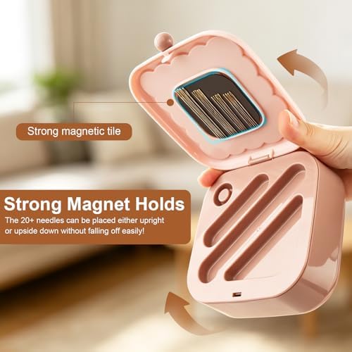 Portable Sewing Kit for Adults and Beginners, 41 Pcs Needle and Thread Set with Storage Case for Clothing Repair, Buttons and Small Tears, Includes Needles, Thread, Scissors and Tape Measure, Pink