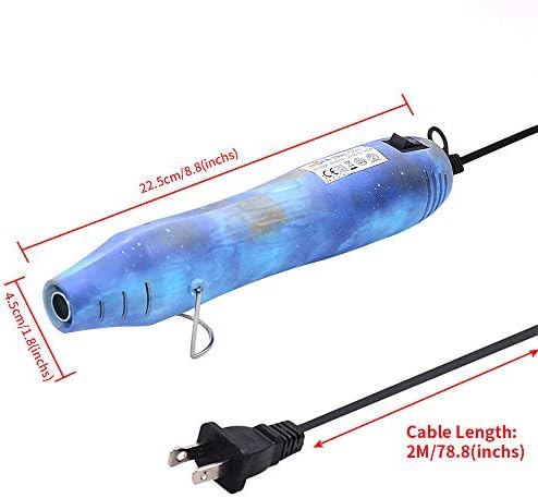 mofa Resin Heat gun,6.6ft Cable 300W Heat Gun for Crafts,Acrylic Paint Dryer Multi-Purpose Electric Heating Nozzle (Blue Mirage)
