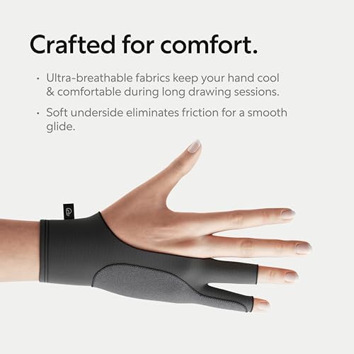 Paperlike® Drawing Glove for iPad, Right and Left Hand, 3 Sizes (L)