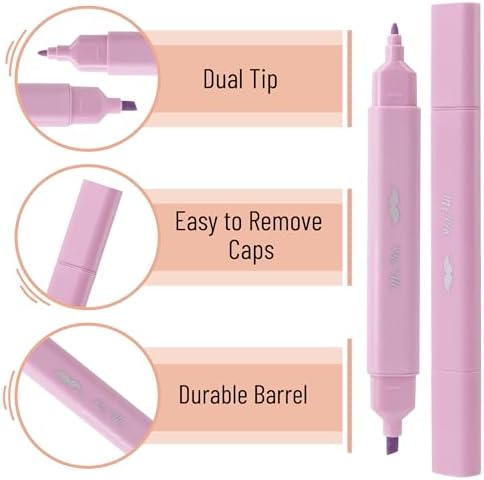 Mr. Pen- Aesthetic Highlighters No Bleed Through, Assorted Color, 8pcs
