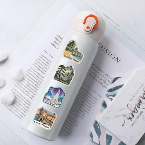 60PCS World Travel Stickers, Country Landmark Travel Stickers