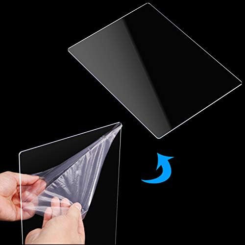 Blulu 4 Pieces Transparent Acrylic Cutting Pads, 8.7x6.1x0.1 Inch Die Cutting Plates for Small Die-Cutting Machines, Embossing Craft Pads for DIY Scrapbooking Card Making (12.5 x 9.0 Inch)