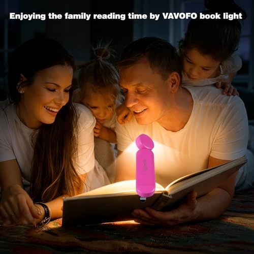VAVOFO USB Rechargeable Book Light, Bookmark Clip on LED Reading Light