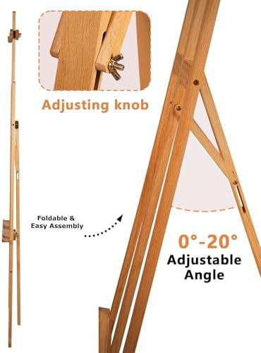 DJAR Wooden Art Easel for Painting for Adults, Hold Canvas up to 41.7"
