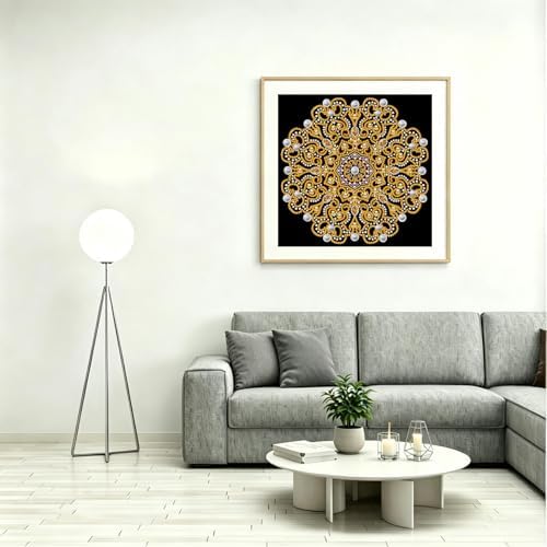 DIYBEADDOT Mandala Flower Painting Kits for Adults,5D Diamond Art Painting Kits for Beginner, DIY Crystal Rhinestones Diamond Painting for Home Wall Decoration 11.8 X 11.8 Inch