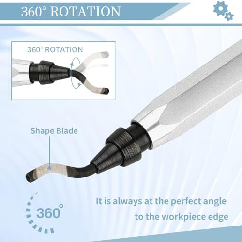 Deburring Tool with 12 HSS Blades for Metal Resin PVC 3D Print