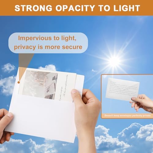 Silunkia 20 Packs White Blank Greeting Cards with Envelopes 5 x 7