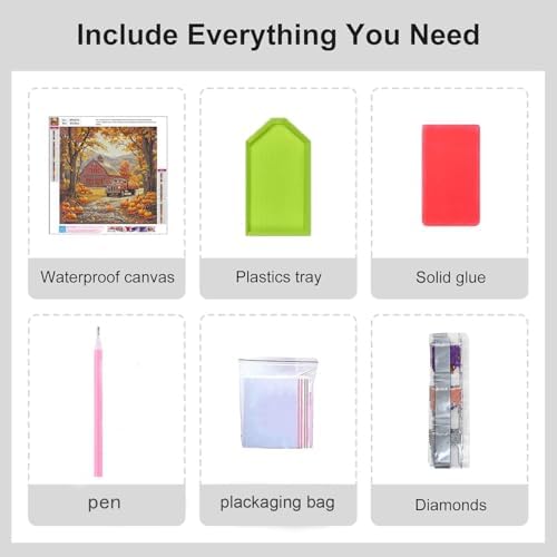 RYMILIE Fall Diamond Art Kits for Adults Pumpkin Farm 12x12inch | 5D Stress Relief Diamond Painting Kit for Beginners, DIY Full Round Drill Gem Art Crafts for Home Wall Decor Gift