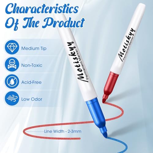 Motiskyy 72 Pcs Metallic Permanent Markers Bulk, Multicolor
