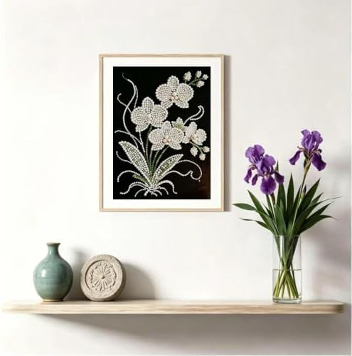 Orchid Pearl Diamond Painting Kits for Adults Beginner,Diamond Art 12x16In