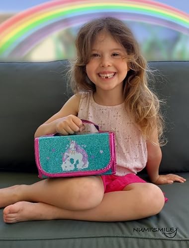 Unicorn Pencil Case Kids Art Set With Fruit Scented Markers, Unicorn Gifts For Girls, Art Supplies For Kids, Birthday Gifts For Little Girls Age 3 4 5 6 7 8 Years Old, Washable Coloring Set Craft Kit