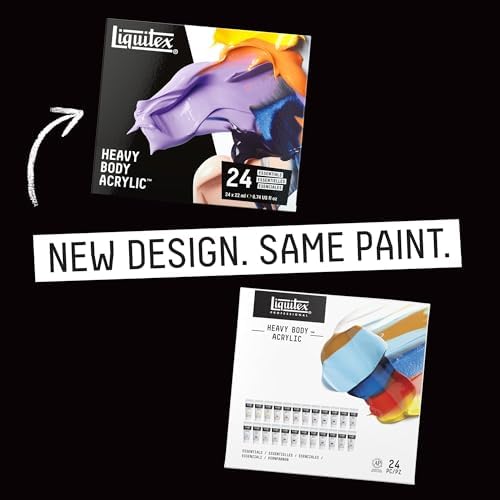 Liquitex Heavy Body Acrylic Paint Set, 24 x 22ml, Essentials Set