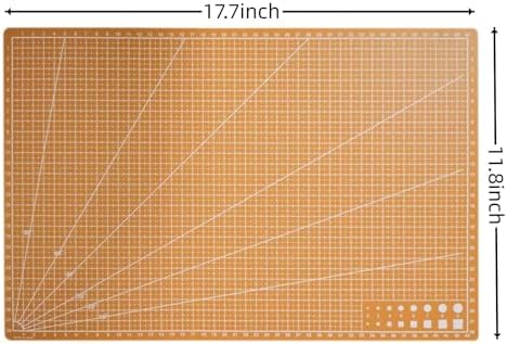 New A3 Double Side Craft Cutting Mat Cutting Board Sewing Pad Artist Carving Tools Handmade Crafts DIY Props (Yellow)