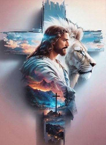 AIBOERL Paint by Numbers Kit for Adults Beginner, Religion Jesus, 12×16In