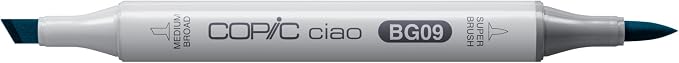 Copic Markers BG09 Ciao with Replaceable Nib, Blue Green