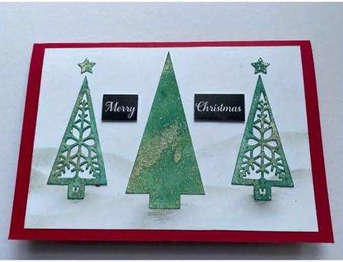 Lapoo Christmas Metal Cutting Die for Scrapbooking, 3D Backgrounds Frame Cutting Dies DIY Album Card Making Decor Paper Metal Die Cuts Party Wedding Decorations (Christmas Tree 3 5.1 x 4.5 in)