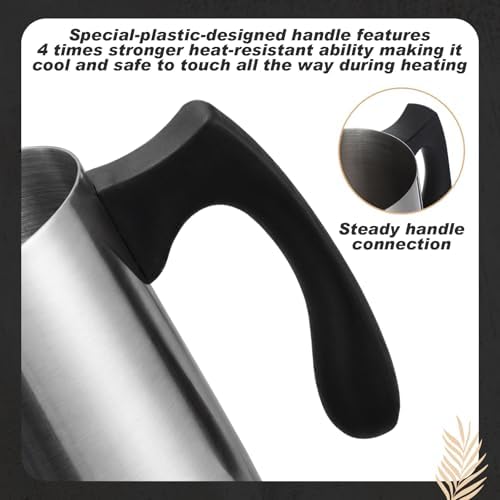 2 Pcs Wax Melting Pitcher 20oz 304 Stainless Steel Wax Pouring Pitcher Double Boiler Candle Making Pouring Pot with Heat-resistant Handle, Dripless Spout for Soy DIY