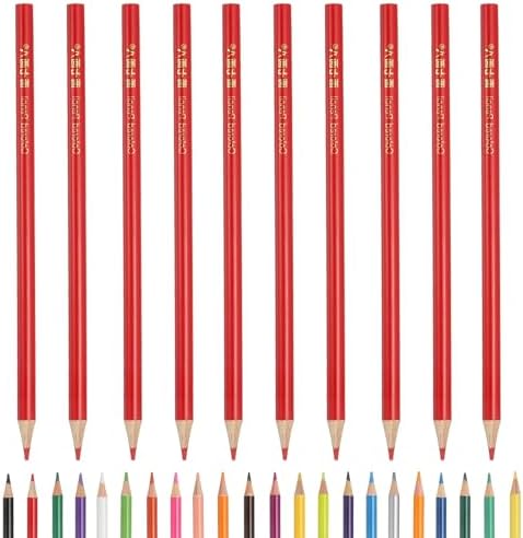 PATIKIL Colored Pencils, Red Color Drawing Pencils with Oil-Based Cores Art Scrapbook Supplies for Adult Coloring Books Artists Beginners Drawing Sketching, 10 Pcs