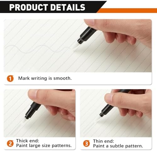 Dual Ended Embossing Pens 2 Pieces Black Embossing Pens for Powder DIY Art Paper Crafting Scrapbooking Drawing Stamping