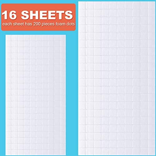 Zonon 500 Pcs Foam Strips with Adhesive, Dual Sided Foam Tapes, 2 Size