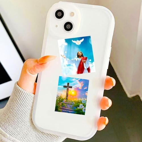 Jesus Christian Stickers, Religious Bible Faith Cross Sticker Pack Gifts for Adults Teens and Kids, 65PCS Vinyl Waterproof Aesthetic Jesus Stickers for Water Bottles Laptops Skateboards Guitar