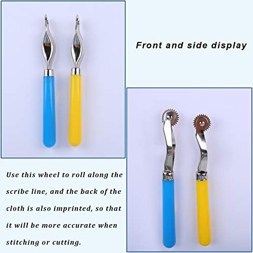 Lunarm Tracing Wheel Sewing Tool 2pcs Steel Needle Point Tracing Wheel
