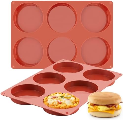 JOERSH Silicone Egg Mold for Breakfast Sandwiches, 4 Inch, 2 Pack
