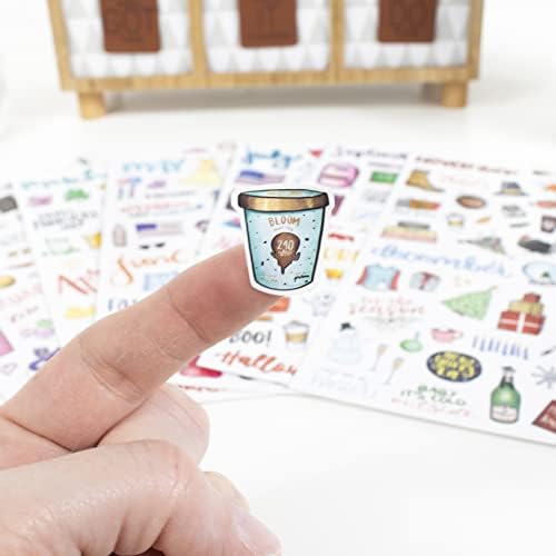 bloom daily planners Holiday Seasonal Planner Sticker Sheets - Vintage Seasonal Sticker Pack - Removable & Repositionable - Over 310 Stickers Per Pack!