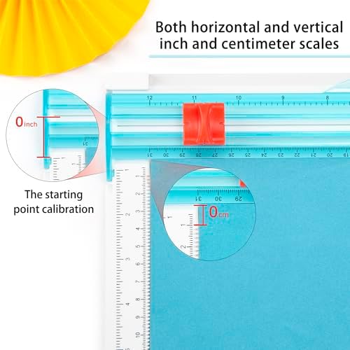 Ecraft 12 x 12inch Paper Trimmer Cutter Score Board, Scoring Tool with Paper Folding, for Making Scrapbooking, Cards, Envelope, Coupons and Photo