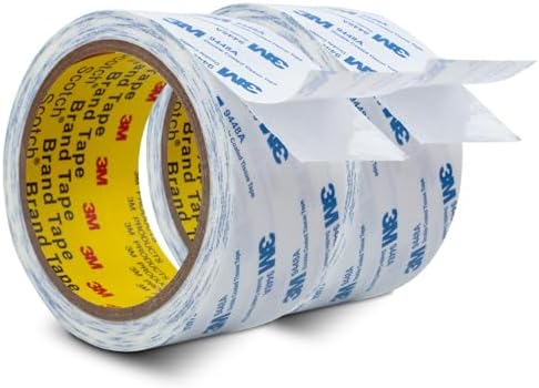 3M Double Sided Tape 2"×32.8Ft 2 Pack 9448A Double Coated Tissue Tape