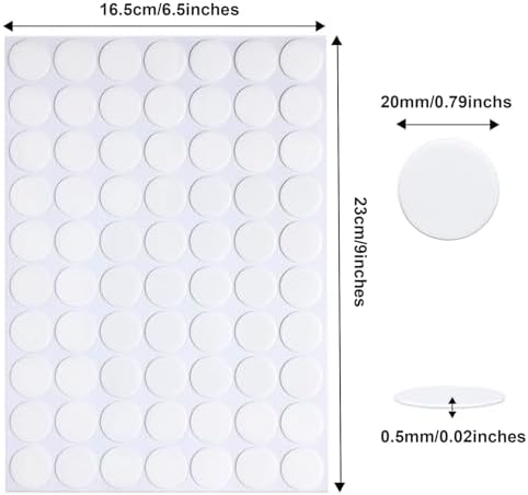 JANYUN 140 Pcs Adhesive Dots,Putty Clear Tack No Trace Small Tape Stickers