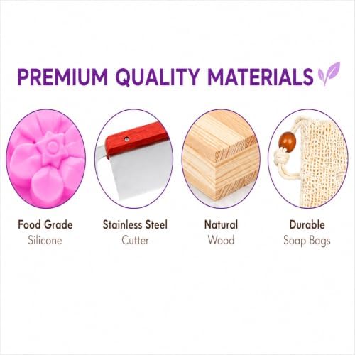 215-Piece Soap Making Kit with Soap Molds Soap Making Molds for Soap Making